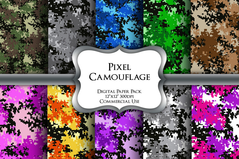 pixel-camouflage-digital-paper-pack