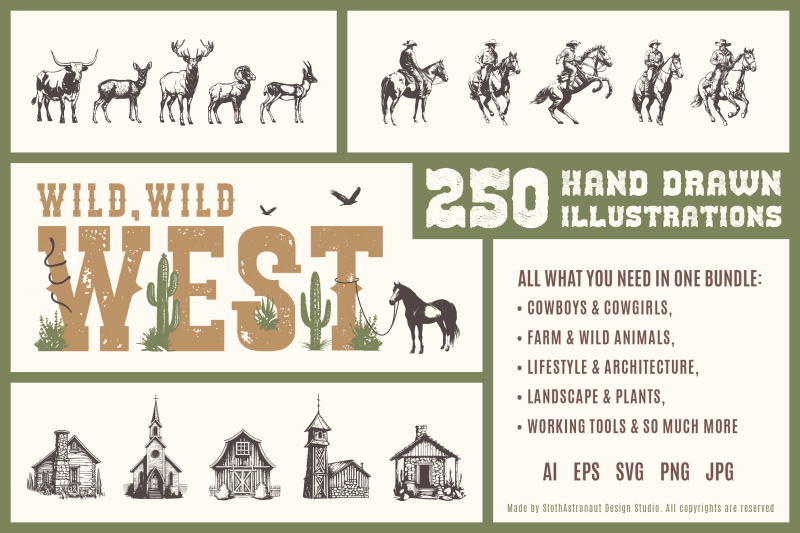 wild-wild-west-250-hand-drawn-illustrations
