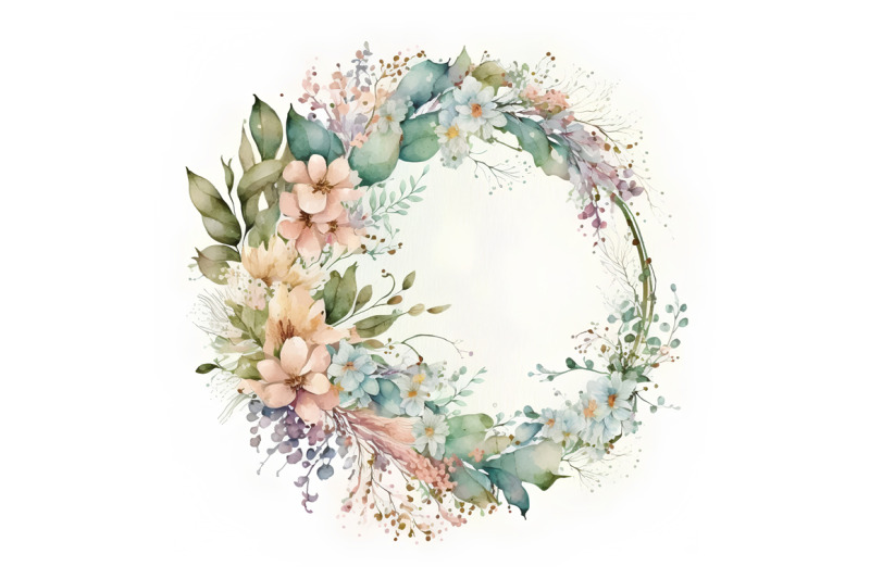 watercolor-flower-wreath