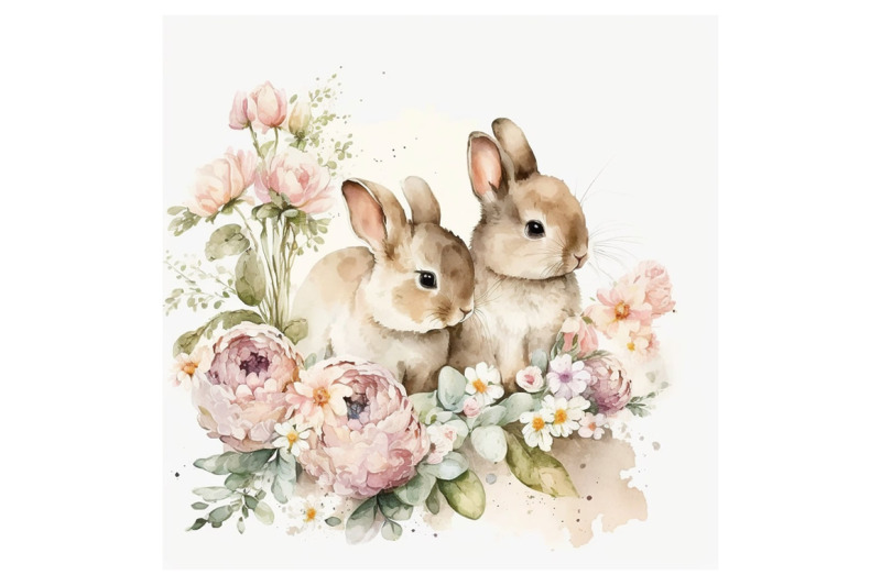 watercolor-twin-bunnies-2