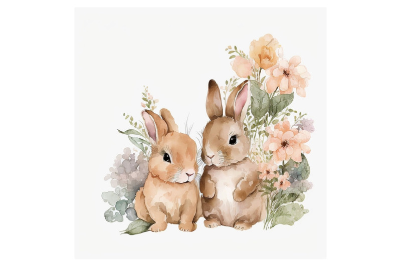 watercolor-twin-bunnies-3