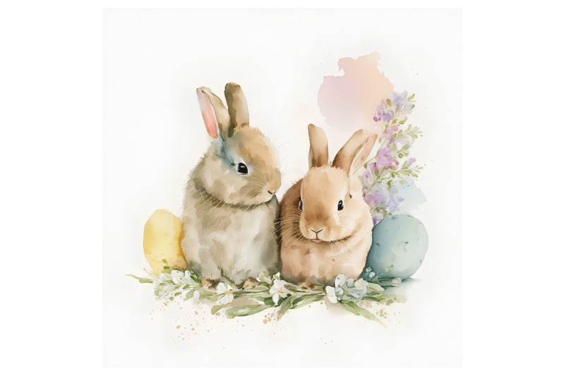 watercolor-cute-bunnies