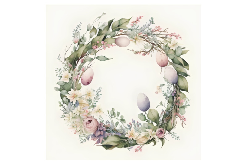 watercolor-easter-eggs-wreath-2