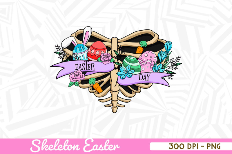 easter-day-skeleton-cage-heart-shaped