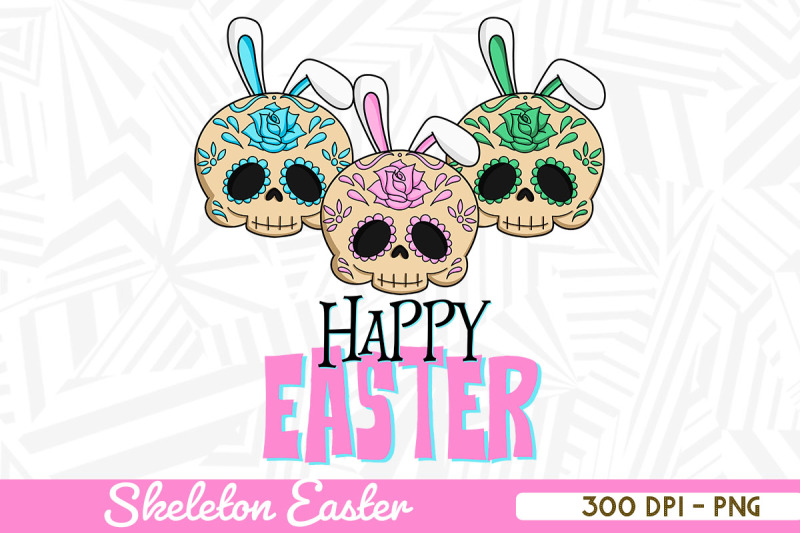 happy-easter-suger-skull-bunny