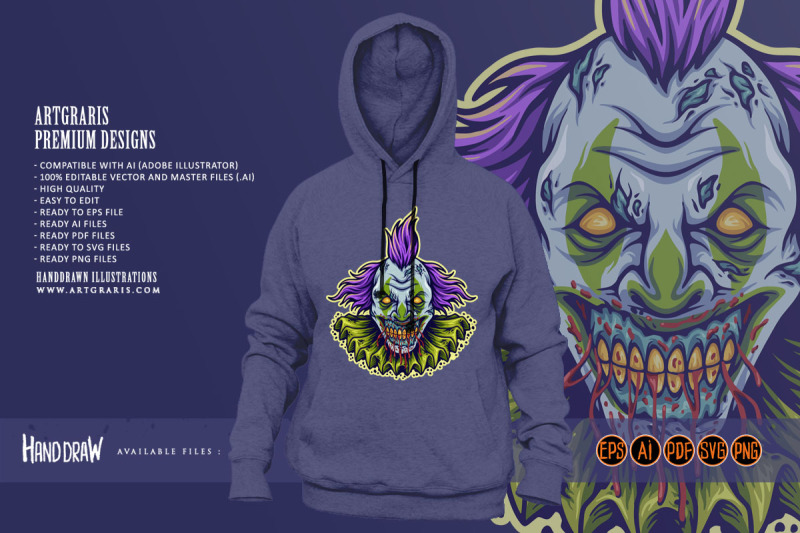 spooky-circus-clown-head-cartoon-logo-illustration