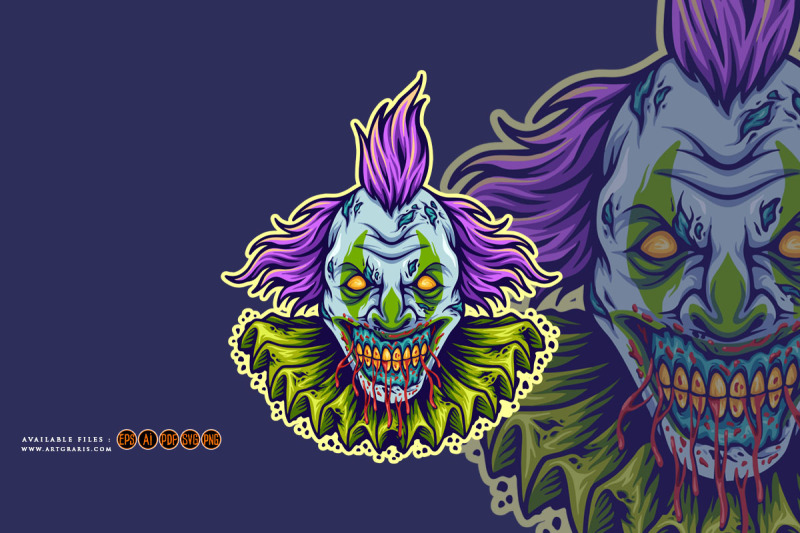 spooky-circus-clown-head-cartoon-logo-illustration