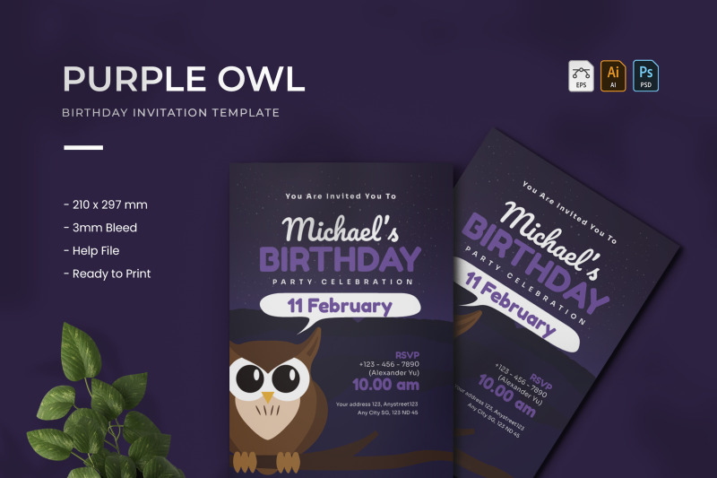 purple-owl-birthday-invitation