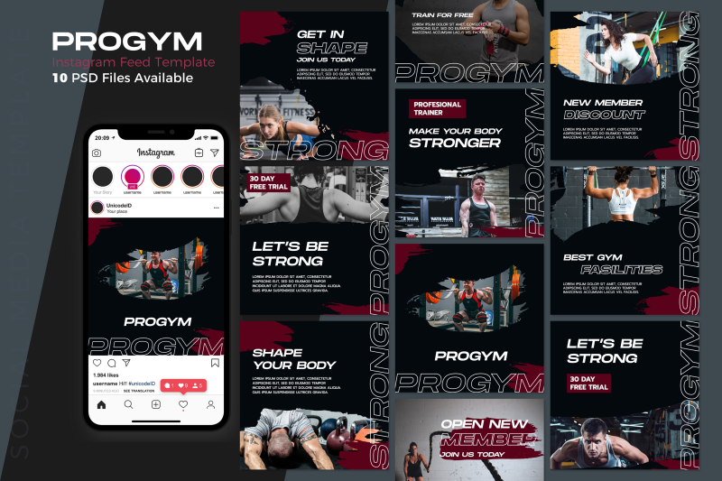 progym-sport-instagram-post-template