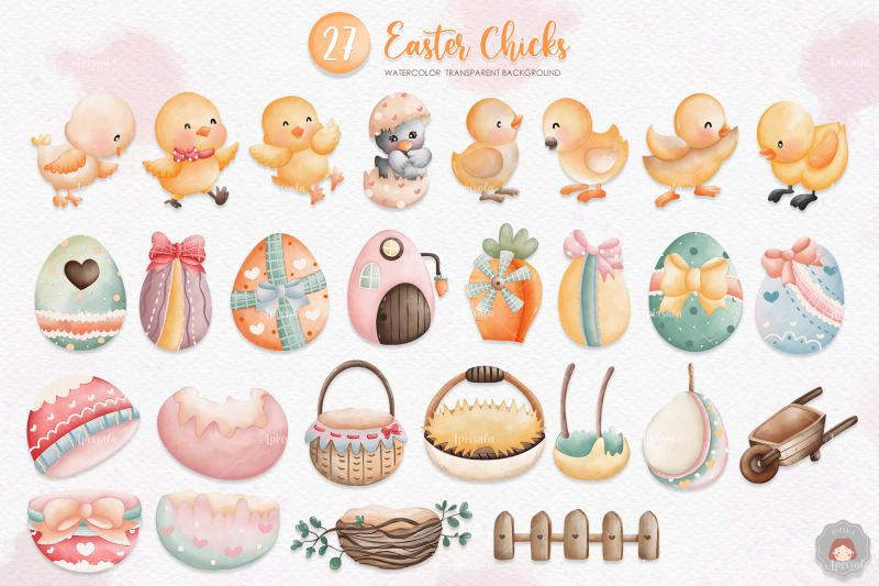 cute-easter-chick-and-egg-farm-cliart-collection