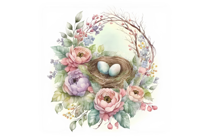 watercolor-nest-wreath