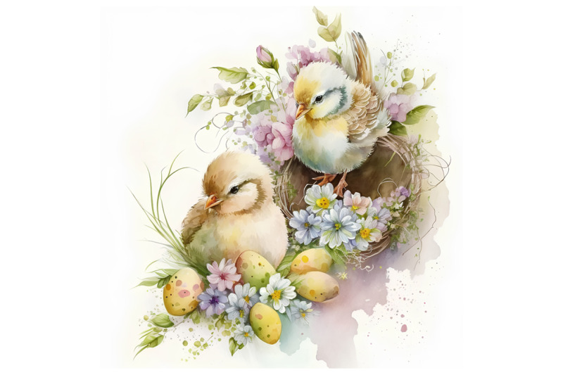 watercolor-easter-birds