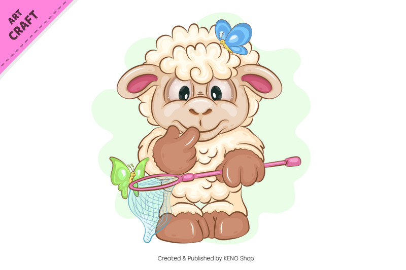 cartoon-sheep-and-butterflies-clipart