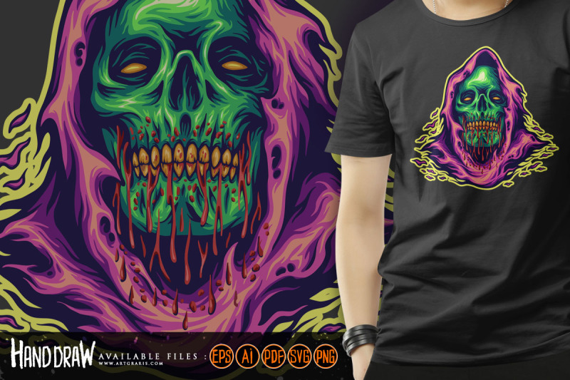 monster-skull-head-grim-reaper-cartoon-logo-illustrations