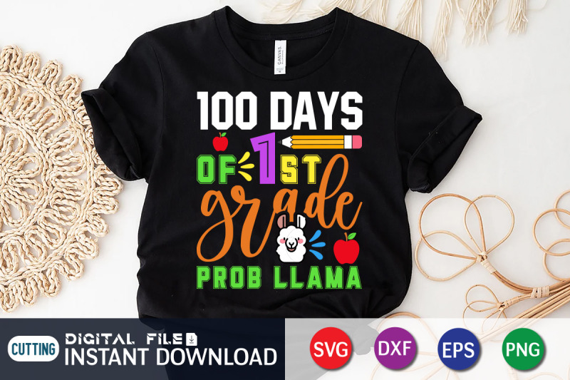 100-days-of-1st-grade-prob-llama-svg