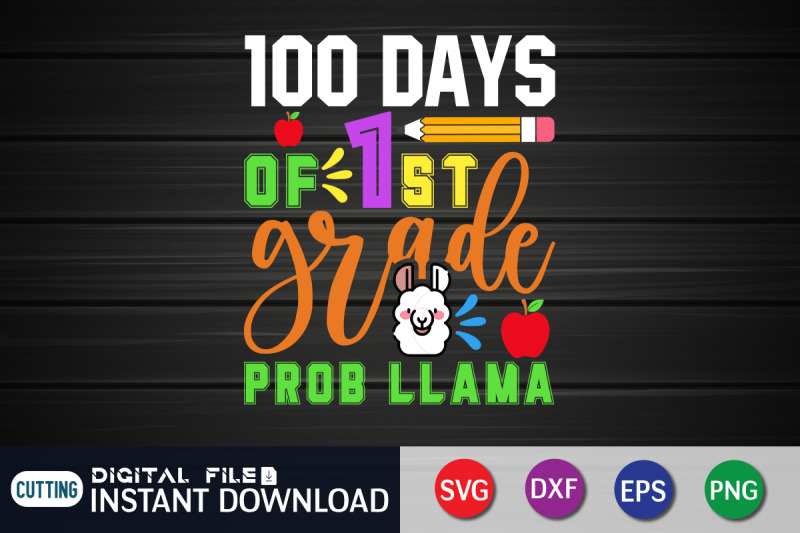 100-days-of-1st-grade-prob-llama-svg