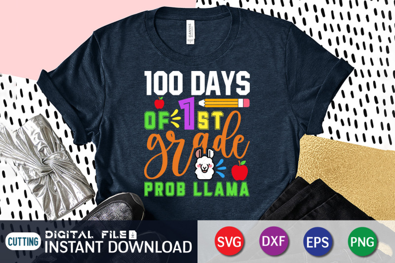 100-days-of-1st-grade-prob-llama-svg