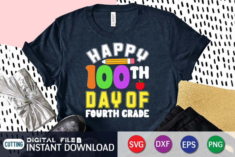 happy-100th-day-of-fourth-grade-svg