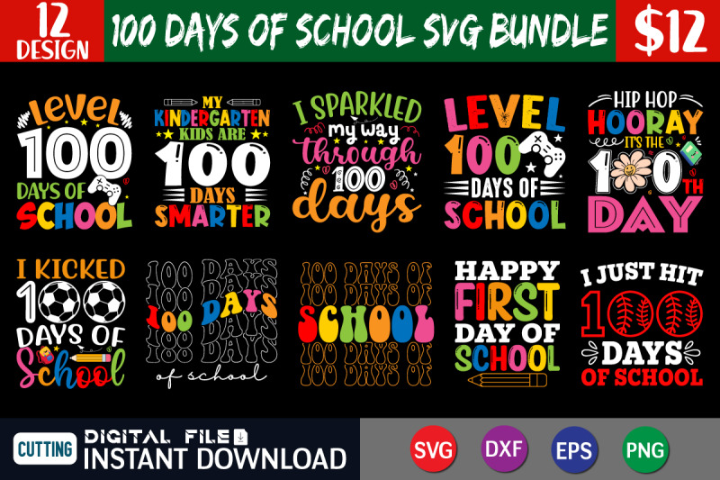 100-days-of-school-svg-bundle