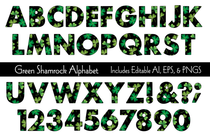 shamrock-pattern-digital-alphabet-clipart