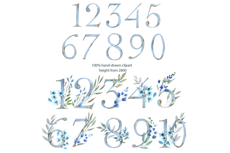 watercolor-floral-number-clipart-dusty-blue-floral-and-numbers-clipar