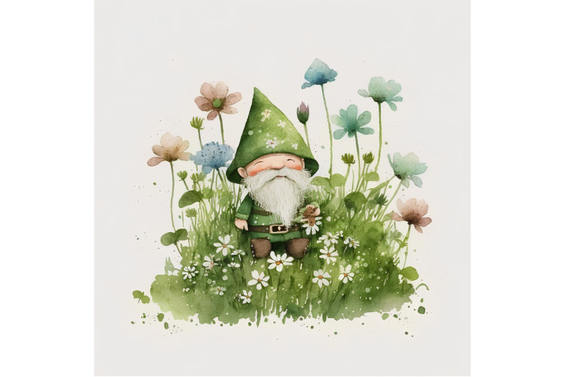 watercolor-st-patricks-gnome