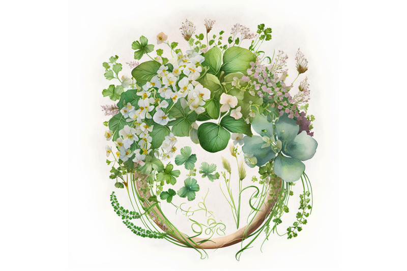 watercolor-st-patricks-wreath