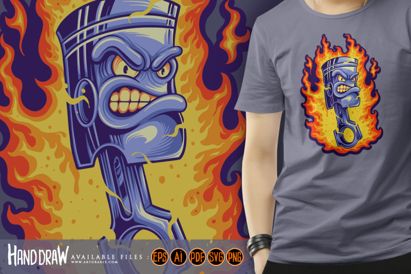 flame-piston-hot-rod-logo-cartoon-illustration