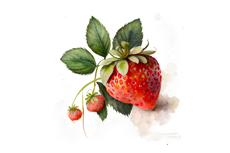watercolor-strawberry