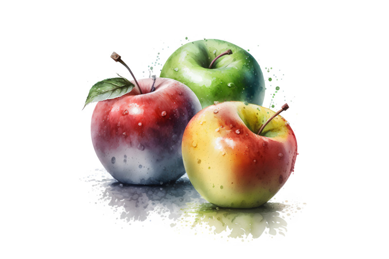 watercolor-fresh-apples