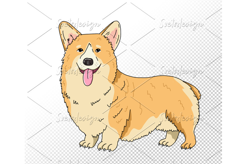 dogs-breed-cartoon-clipart-illustrations-hand-painted-animal-set