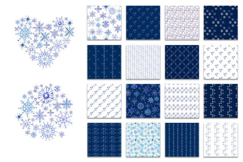 snowflakes-watercolor-cliparts-set