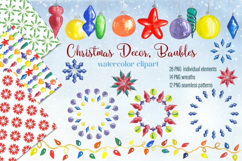 watercolor-christmas-decor-baubles