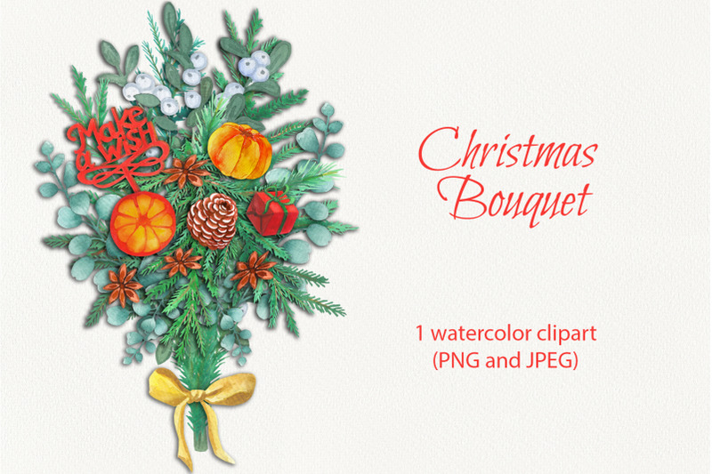 watercolor-clipart-christmas-bouquet