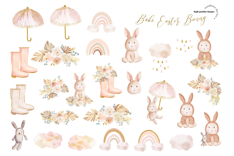 boho-rainbow-cute-easter-bunny-clipart-bunnies-easter