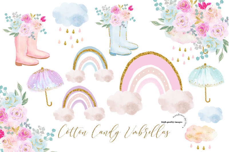 pink-cotton-candy-umbrellas-clipart-pink-rainy-boots-cute-rainbow