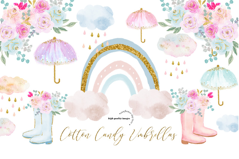 pink-cotton-candy-umbrellas-clipart-pink-rainy-boots-cute-rainbow
