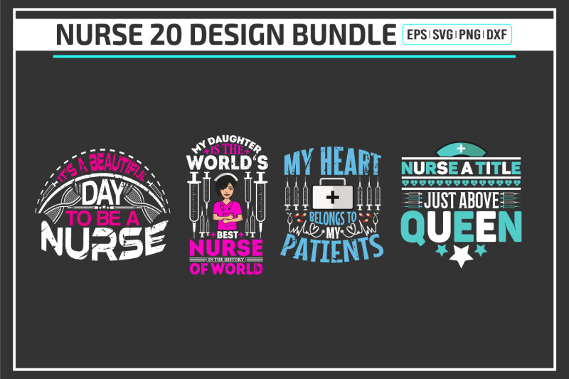 nurse-t-shirt-design-bundle