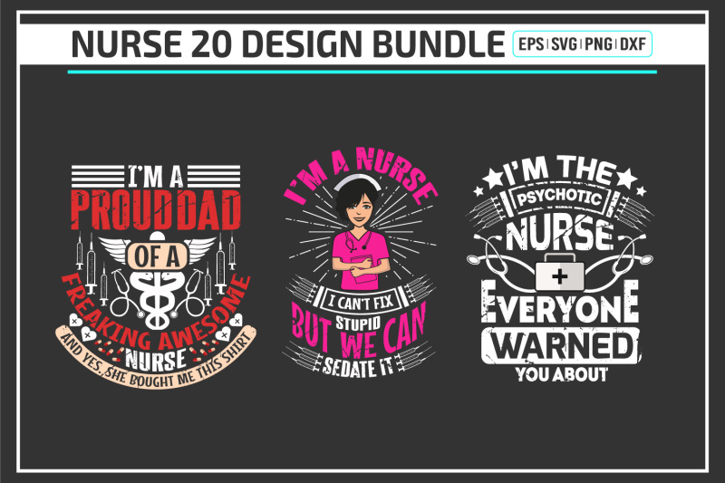 nurse-t-shirt-design-bundle