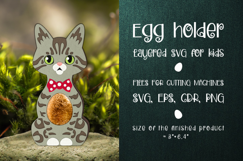 bengal-cat-easter-egg-holder-template