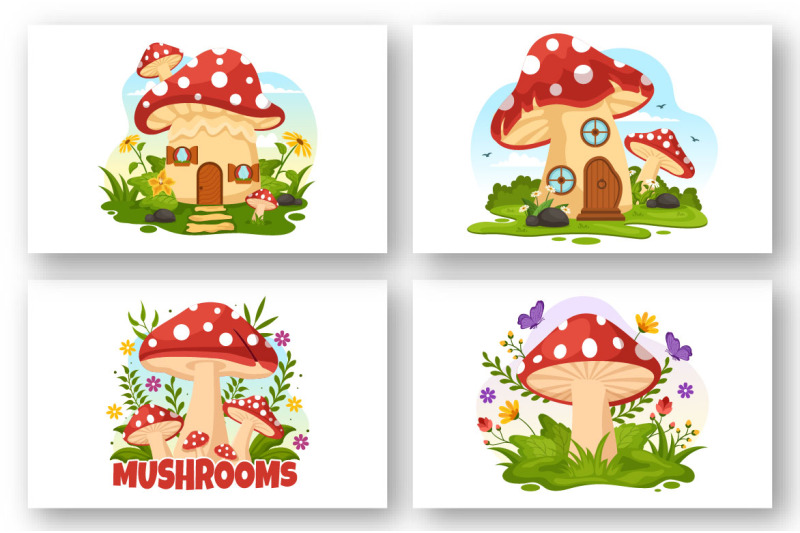 13-mushrooms-design-illustration