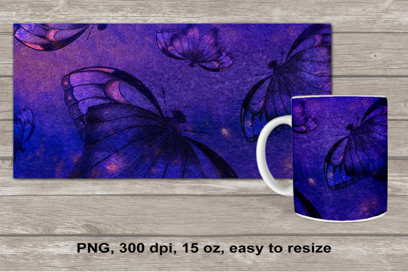 butterfly-mug-wrap-sublimation-design-15-oz