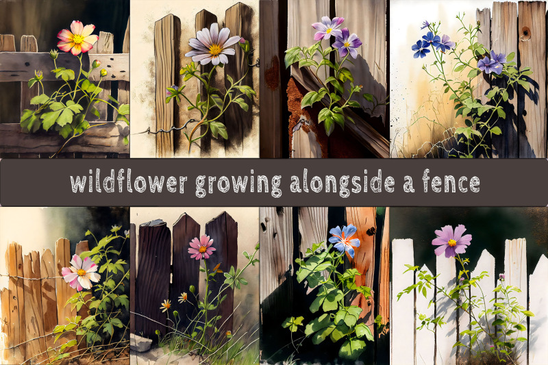 wildflower-growing-alongside-a-fence