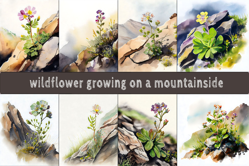 wildflower-growing-on-mountainside