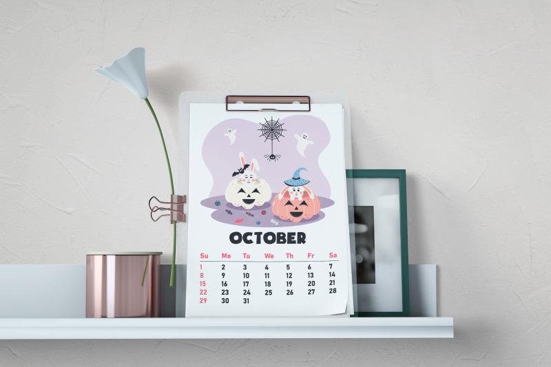printable-calendar-2023-cute-bunnies-in-love