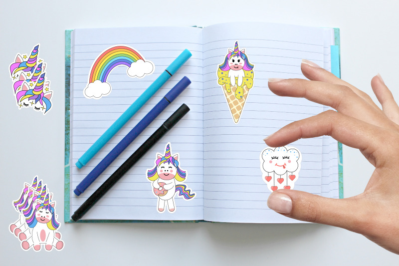 cute-kawaii-unicorns-sticker-bundle