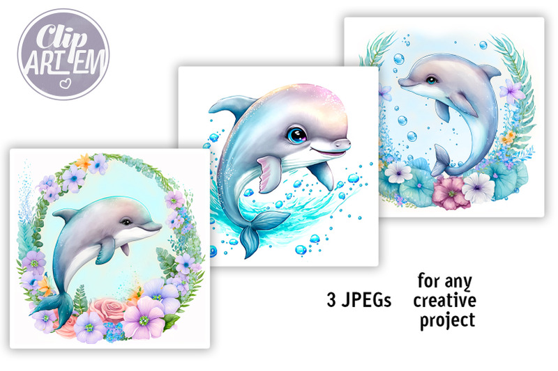 dolphins-wall-art-kids-nursery-decor-3-watercolor-jpeg-images-set