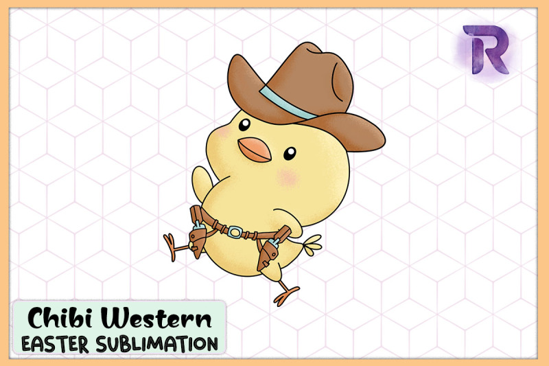 retro-western-easter-chick-cowboy