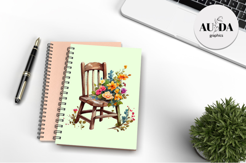 twelve-watercolor-chairs-with-flowers-and-four-patterns