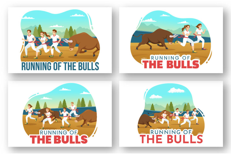 10-running-of-the-bulls-illustration